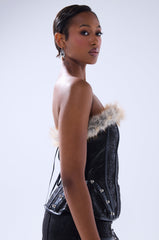TELL ME WHAT YOU WANT CORSET WITH FUR