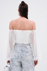 FLY WITH ME CORSET TOP IN WHITE