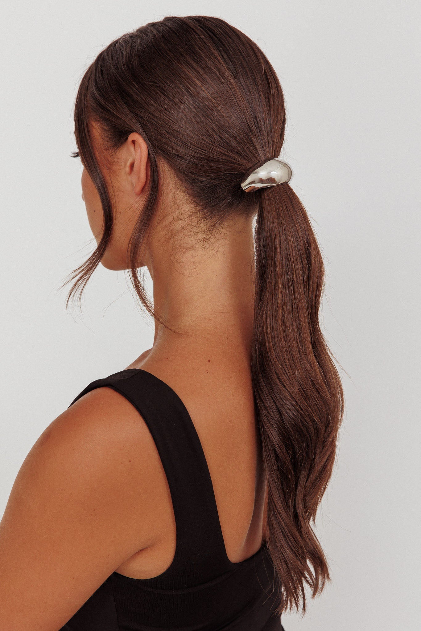 Cindy Hair Tie Dark Silver