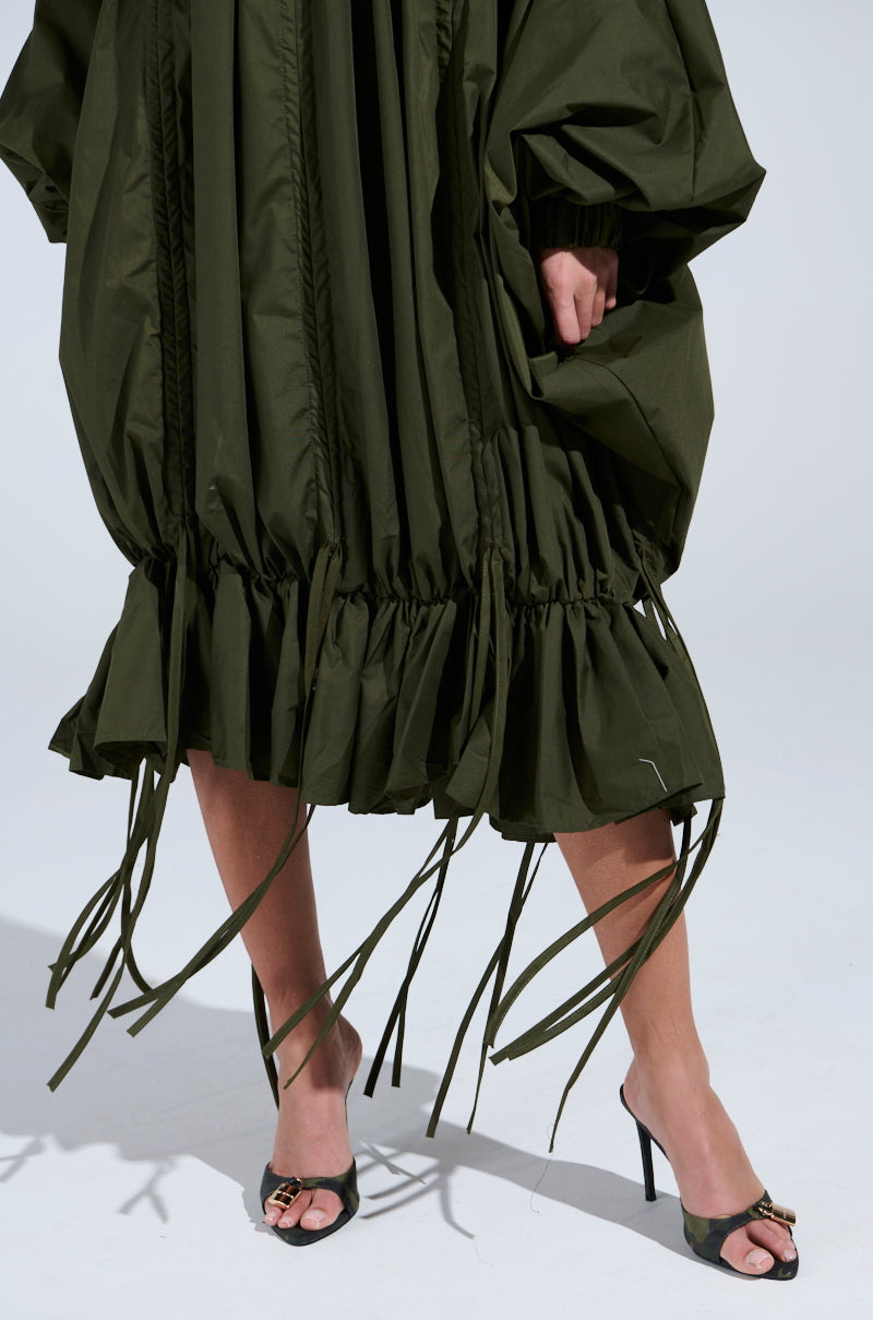 FREE AS CAN BE MINI DRESS IN OLIVE