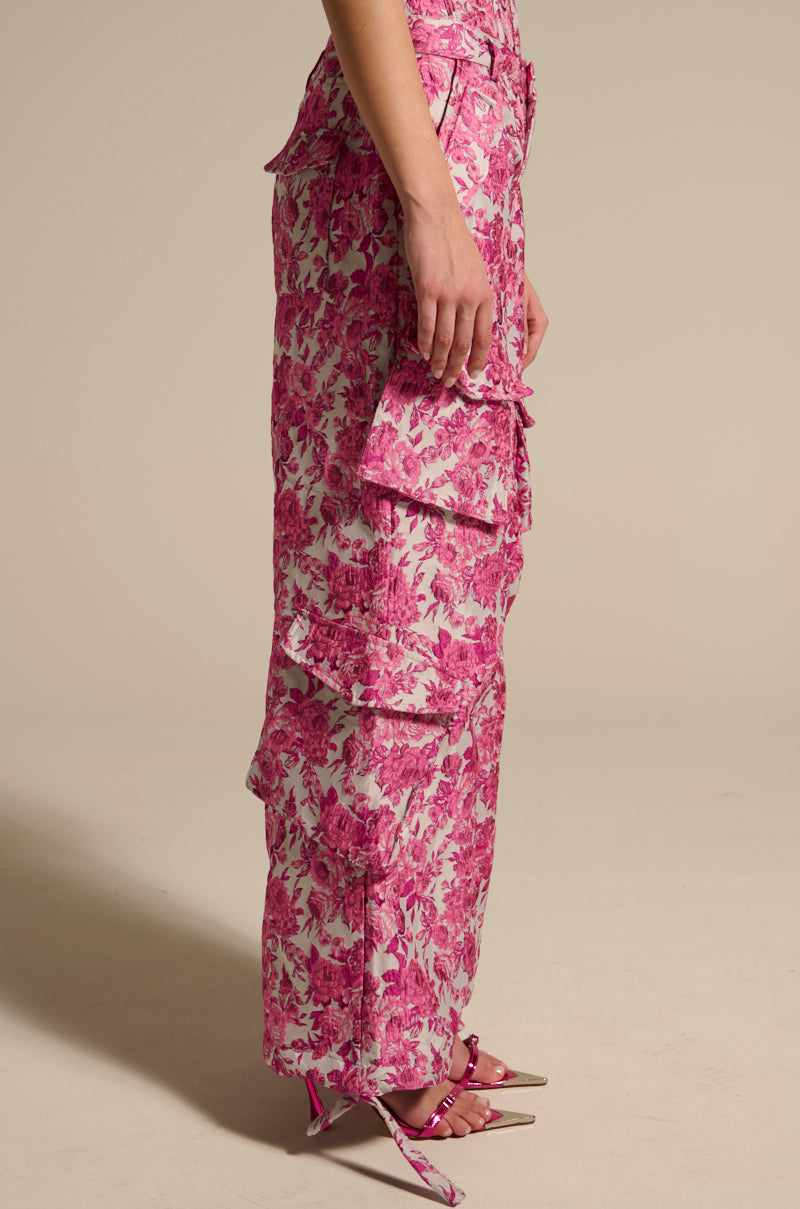 MILEY JACQUARD CARGO PANTS