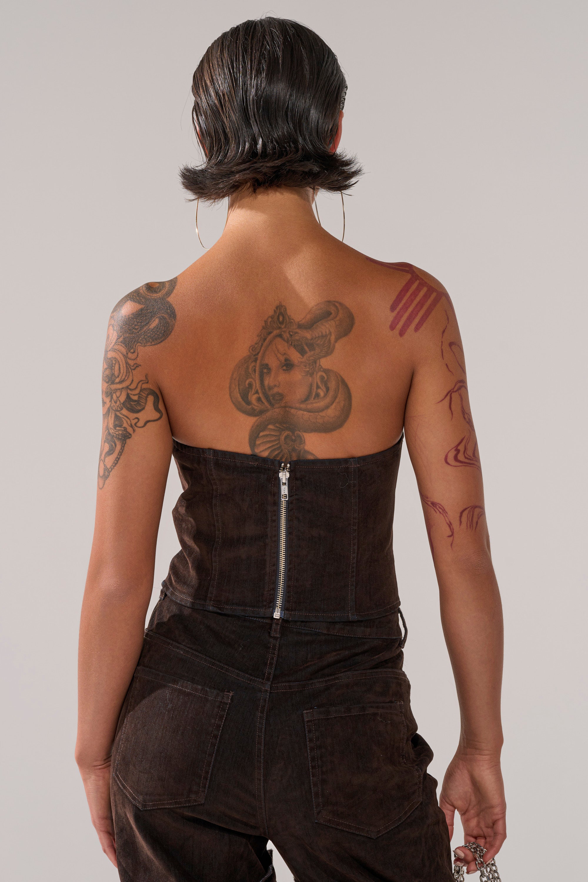 OH BABY VELVET DENIM CORSET