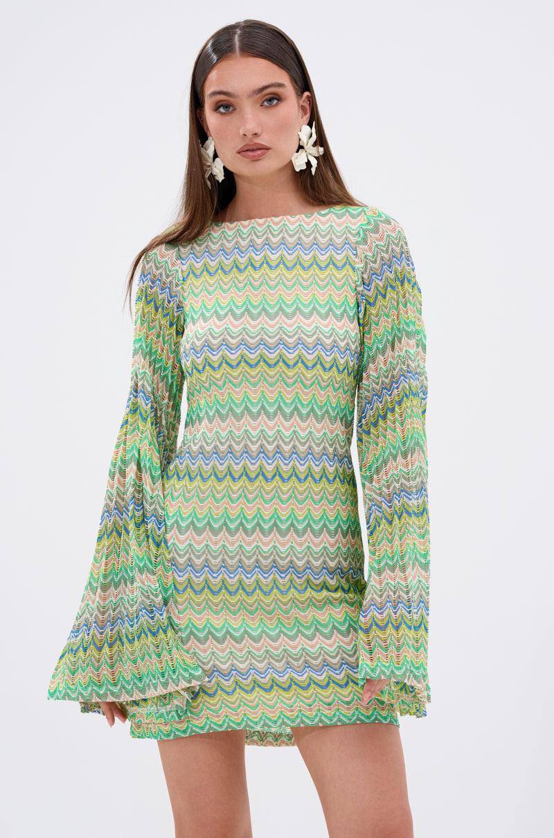 SUMMER TIME FINE PRINTED MINI DRESS