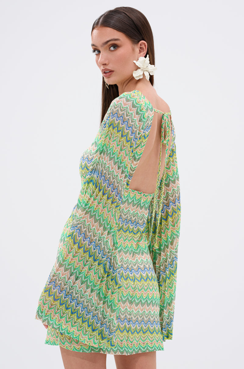 SUMMER TIME FINE PRINTED MINI DRESS
