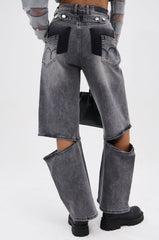 JACQUELINE CUTOUT DENIM PANTS
