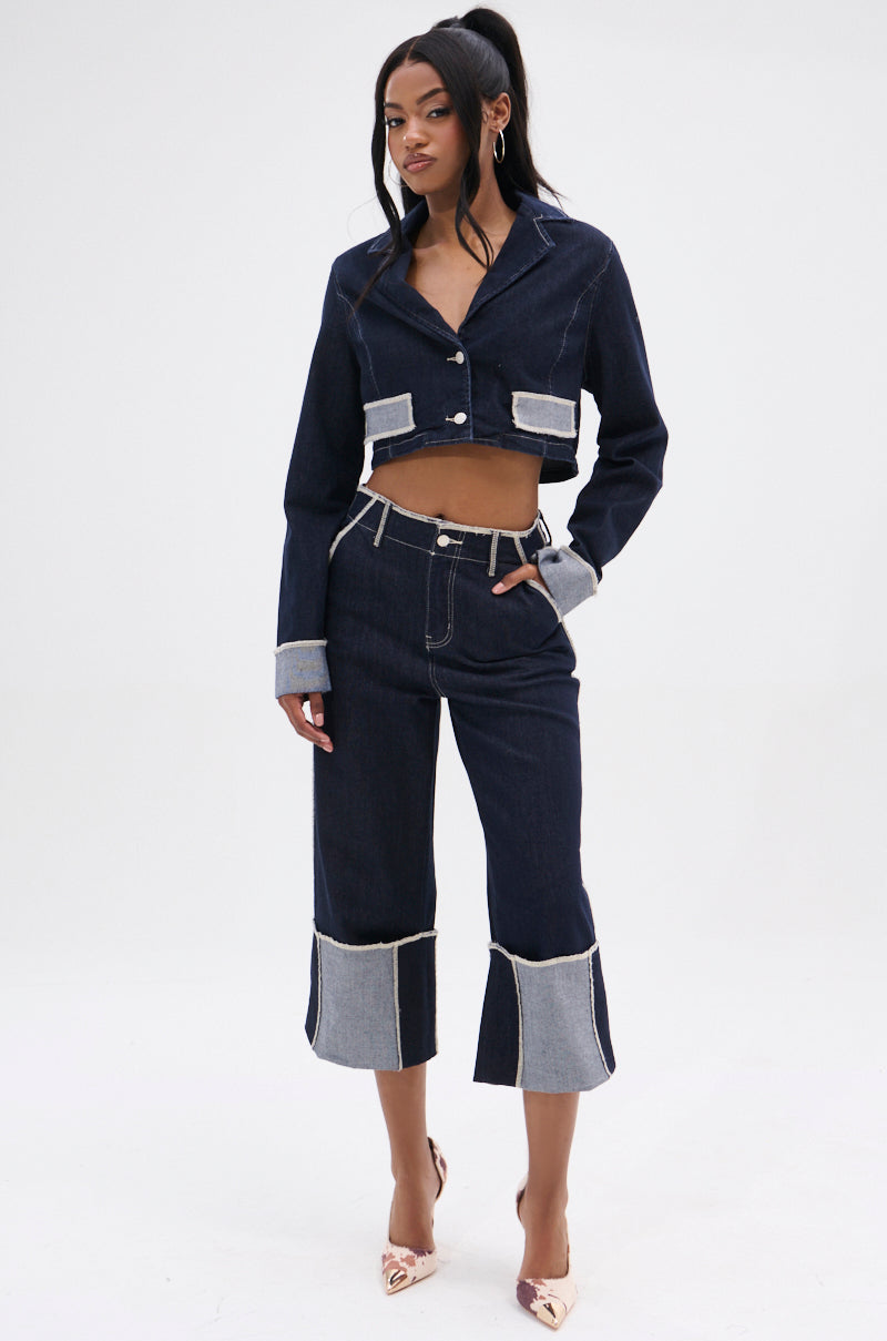 LOCKED UP DENIM BLAZER