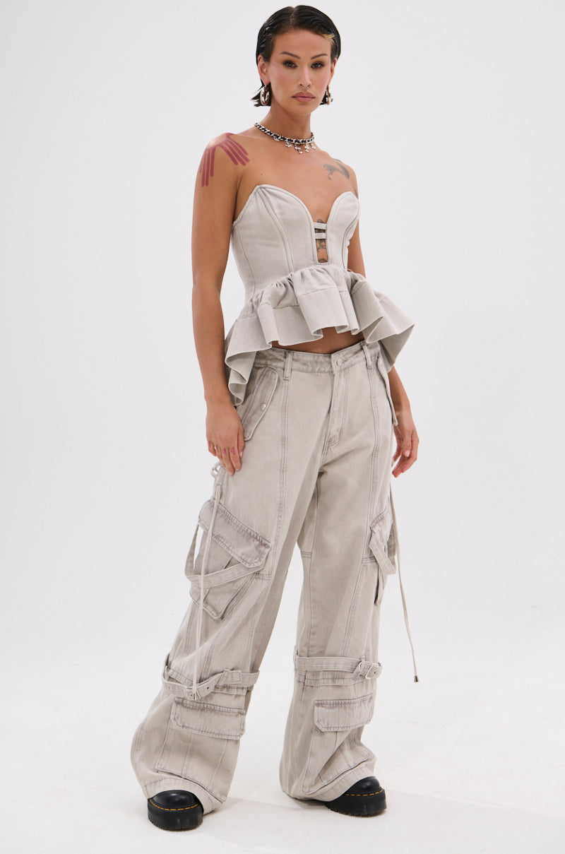 KARA DENIM CARGO PANT