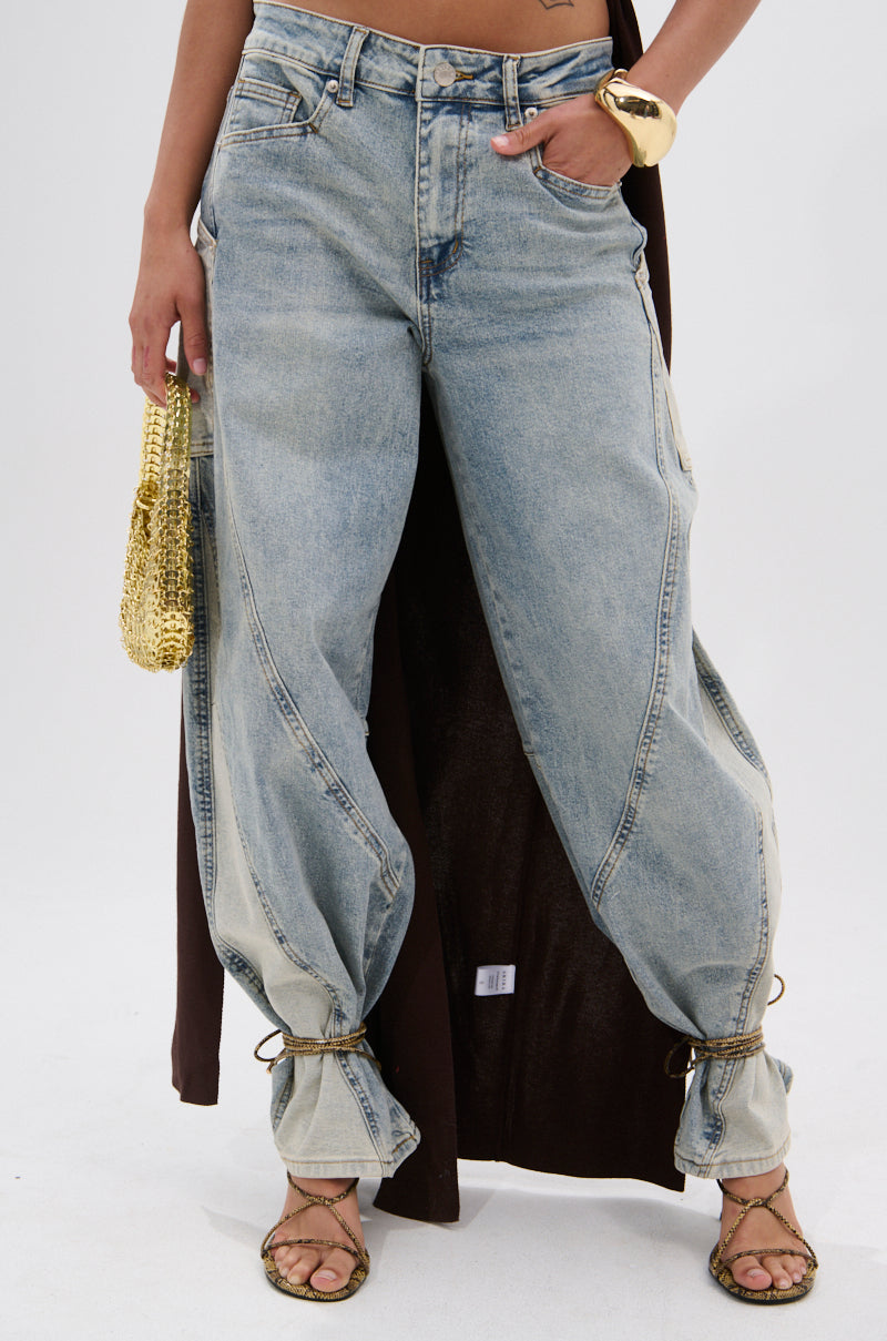 LOTS TO GIVE BARREL JEANS