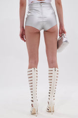 TOO HOT FAUX LEATHER HOT SHORT