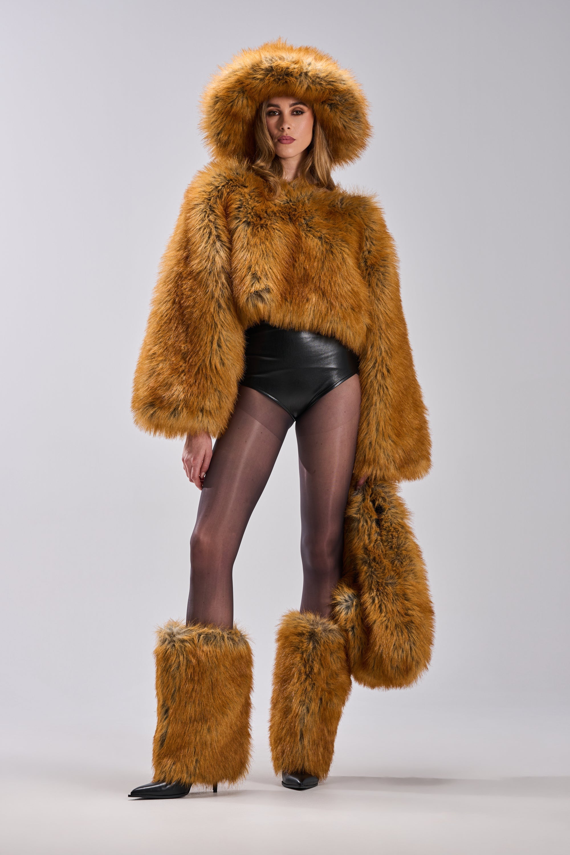 SNOW DAY FAUX FUR SWEATER