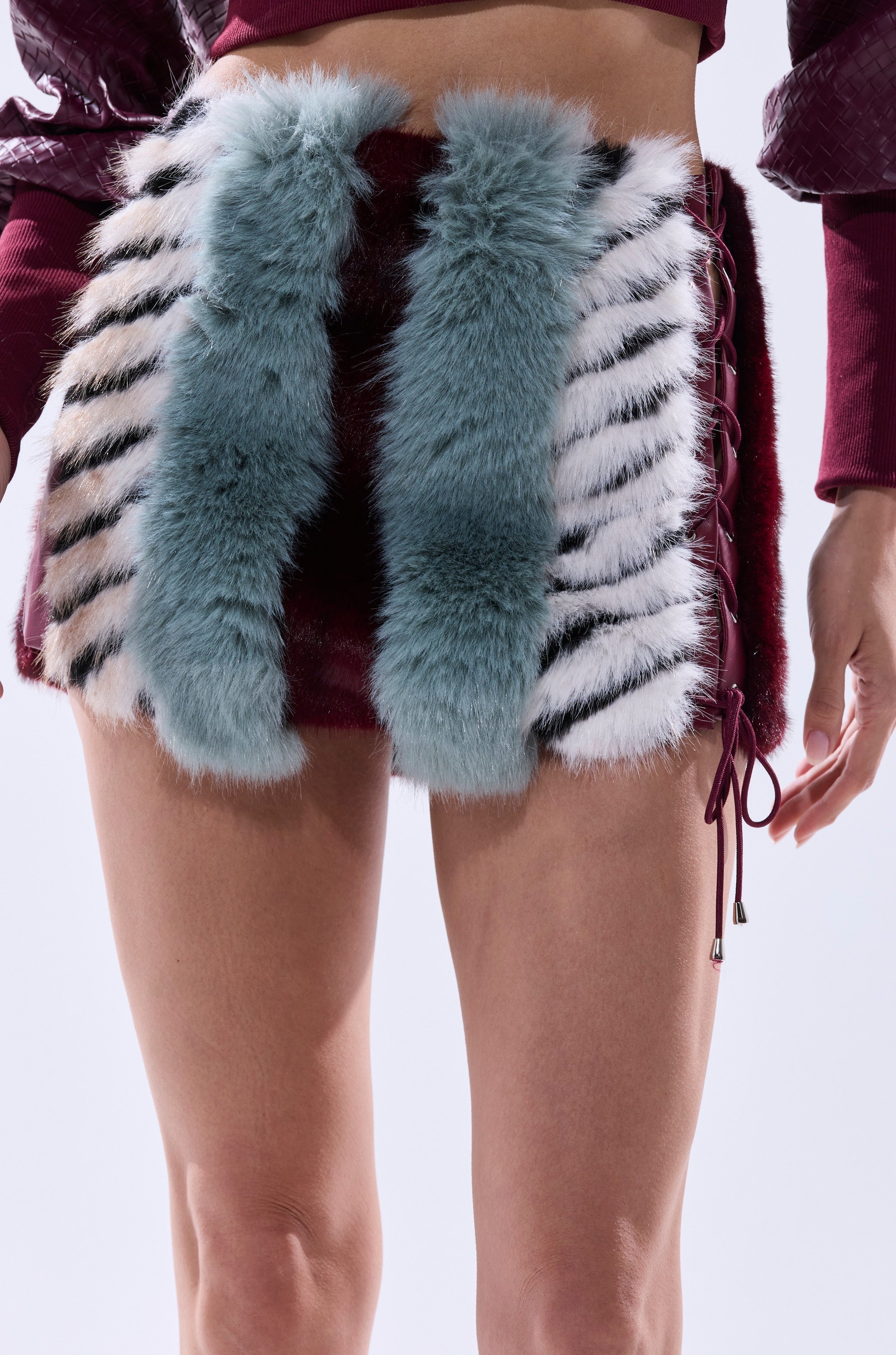 HAVE IT ALL PANELED FUR SKIRT
