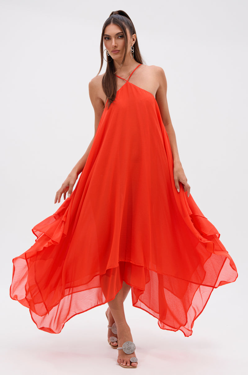 RUNAWAY CHIFFON MAXI DRESS