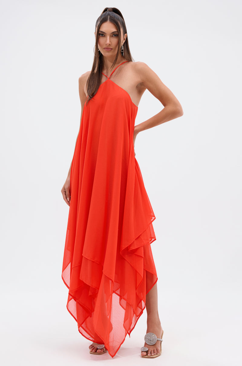RUNAWAY CHIFFON MAXI DRESS