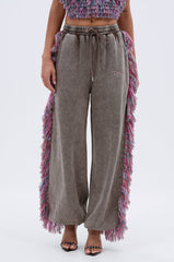 THE ONE WIDE LEG JOGGER WITH FRINGE