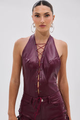 SEXY THANG BODYSUIT IN BURGUNDY