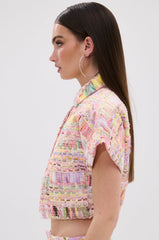 VERONICA TWEED PLAID BLOUSE