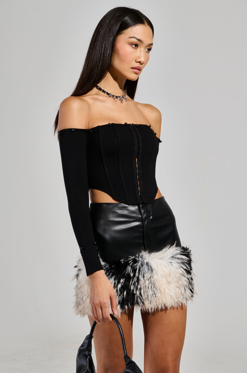 WINTER BAE OFF THE SHOULDER CORSET