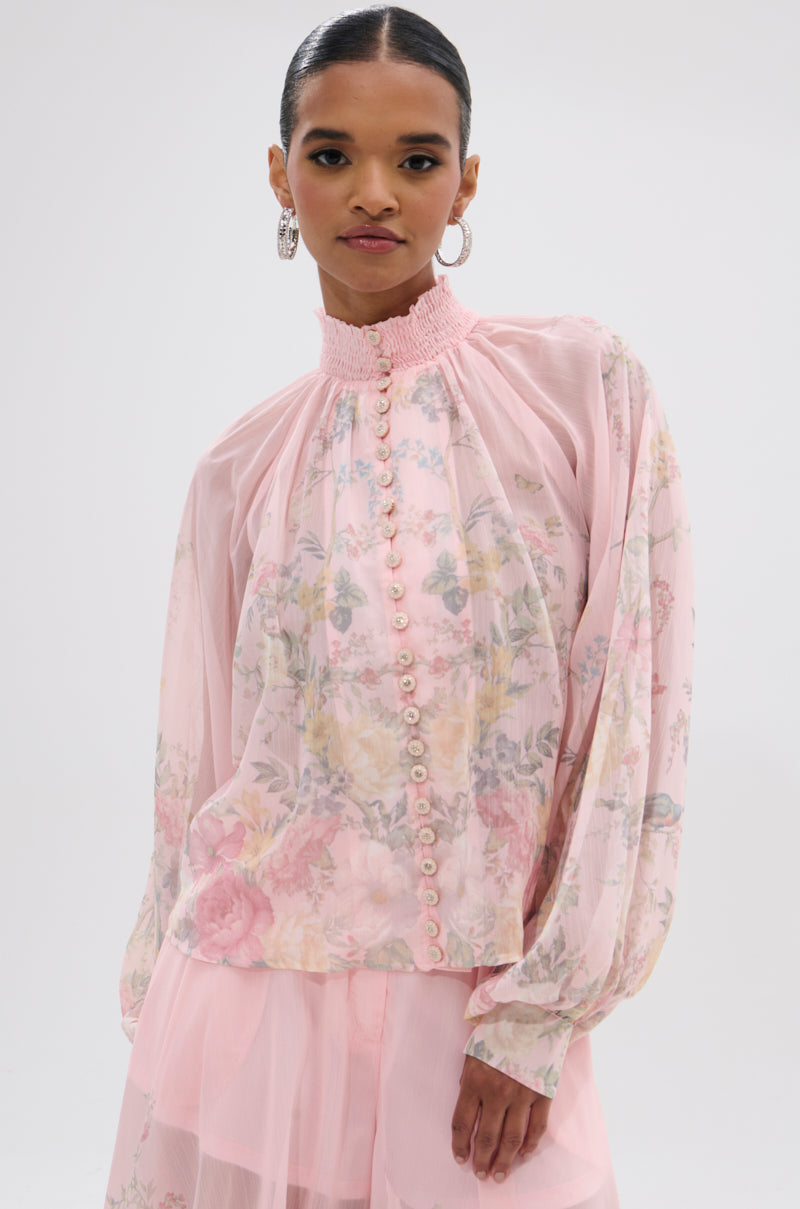 SIENNA FLORAL BUTTON DOWN BLOUSE