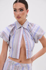 SUMMER TIME VIBES STRIPE BLOUSE