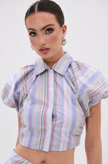 SUMMER TIME VIBES STRIPE BLOUSE