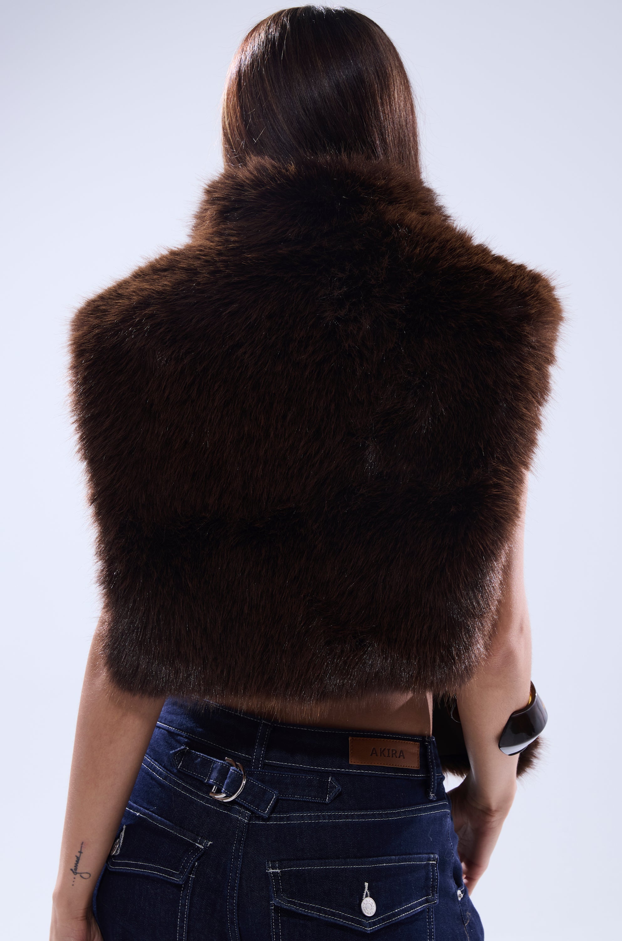 SURE THANG FUR TURTLENECK PULLOVER