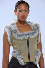 ITTY BITTY FUR TRIM VEST