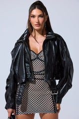 EVA SLOUCHY MOTO IN BLACK