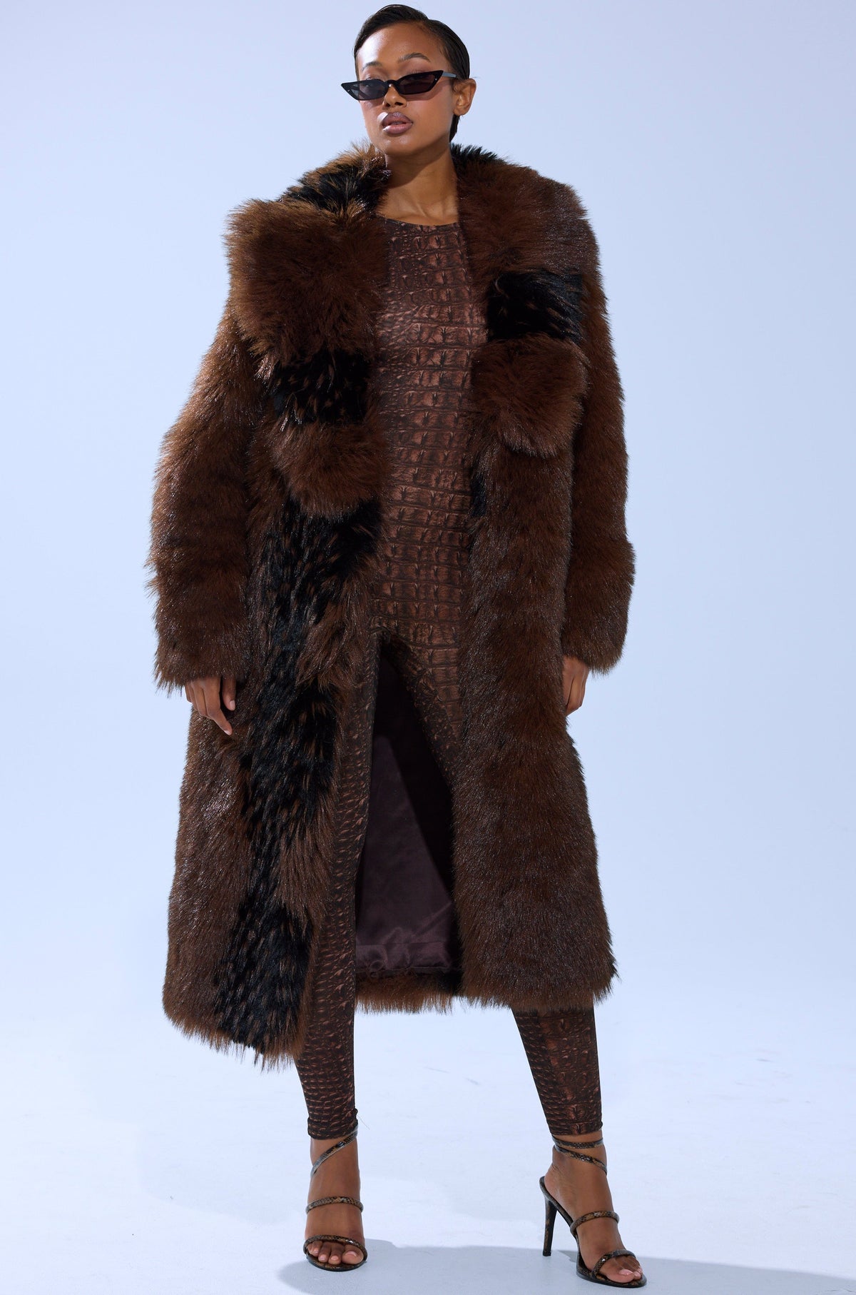 TELLURIDE FAUX FUR IN BROWN