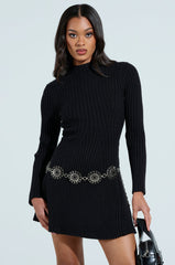 SLEEK AND CHIC KNIT MINI DRESS