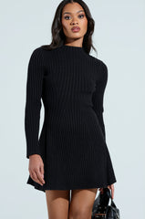 SLEEK AND CHIC KNIT MINI DRESS