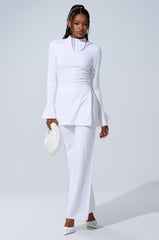 GET COZY WITH ME WIDE LEG PANT IN WHITE