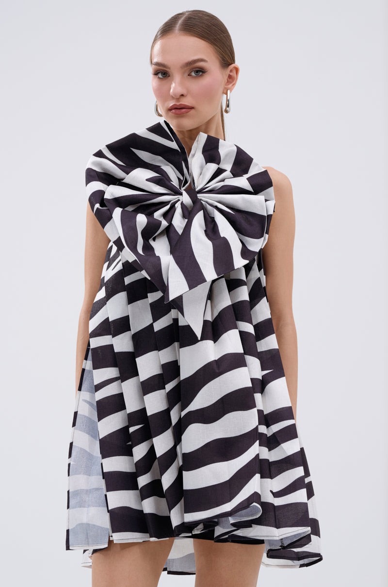 WILD THING BOW FRONT MINI DRESS