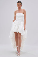 THIS AND THAT POPLIN HIGH LOW DRESS