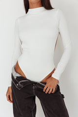 Remy Open Back Bodysuit Off White