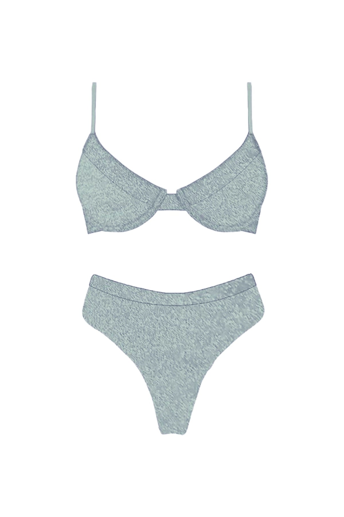Zuma High Waist Bikini Bottom Mint