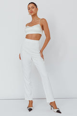 Moonlight Tango High Waist Pants White