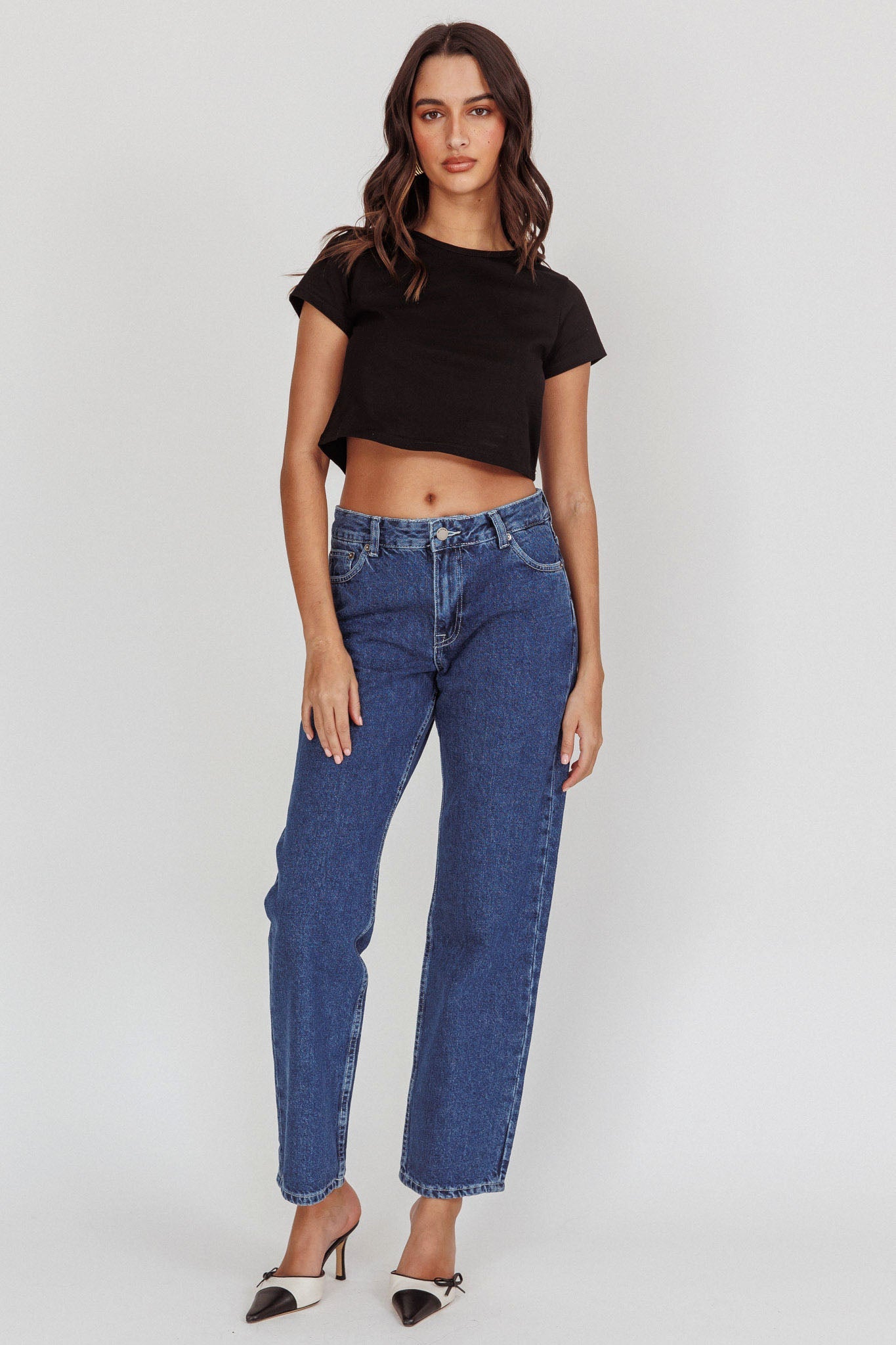 DR DENIM Arch Straight Jeans Pebble Mid Stone