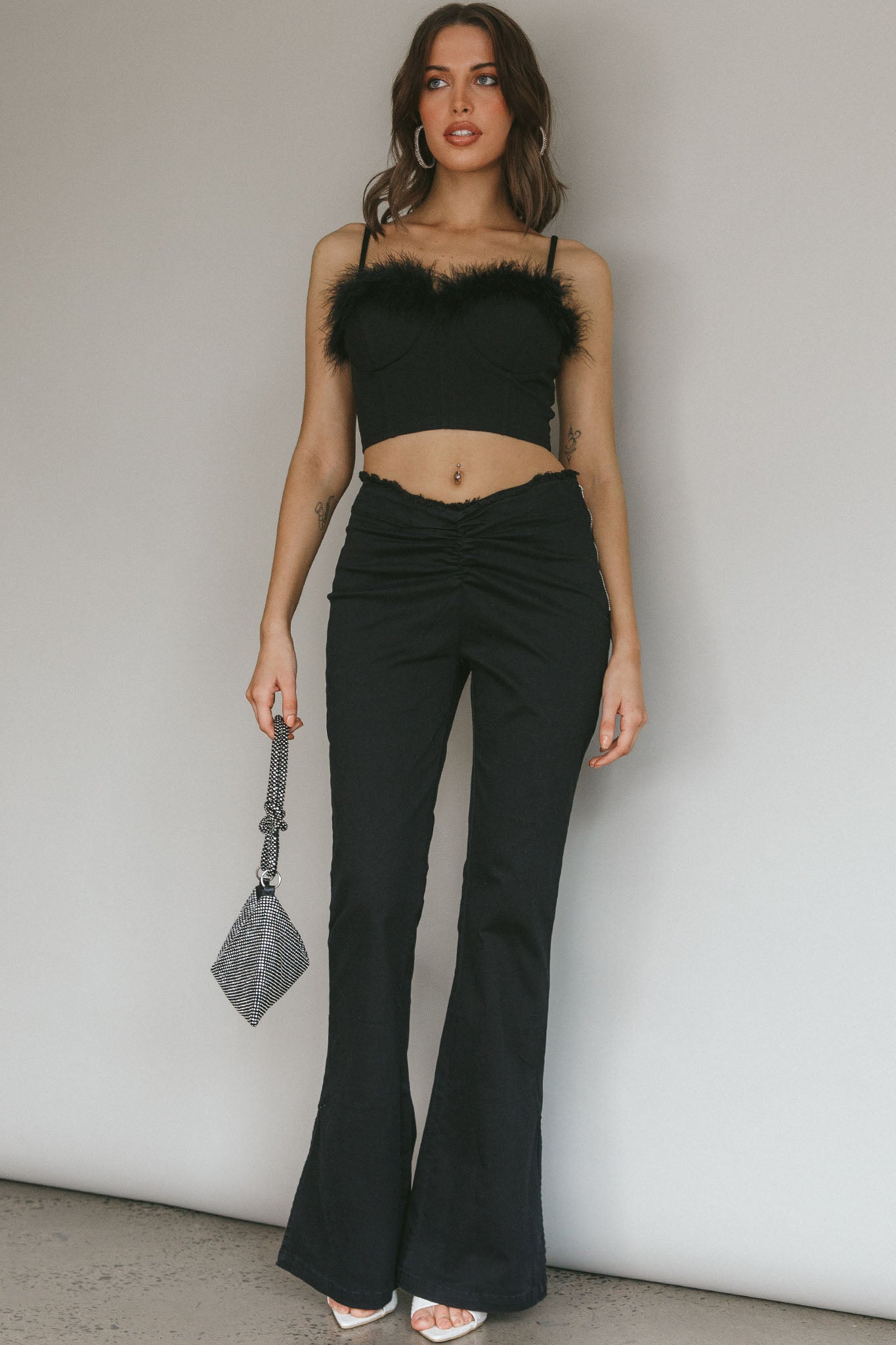 Mahla Flared Pants Black