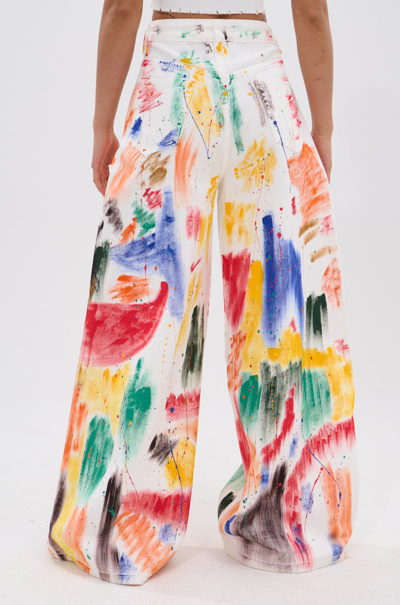 PAINTED ON RELAXED DENIM PANT