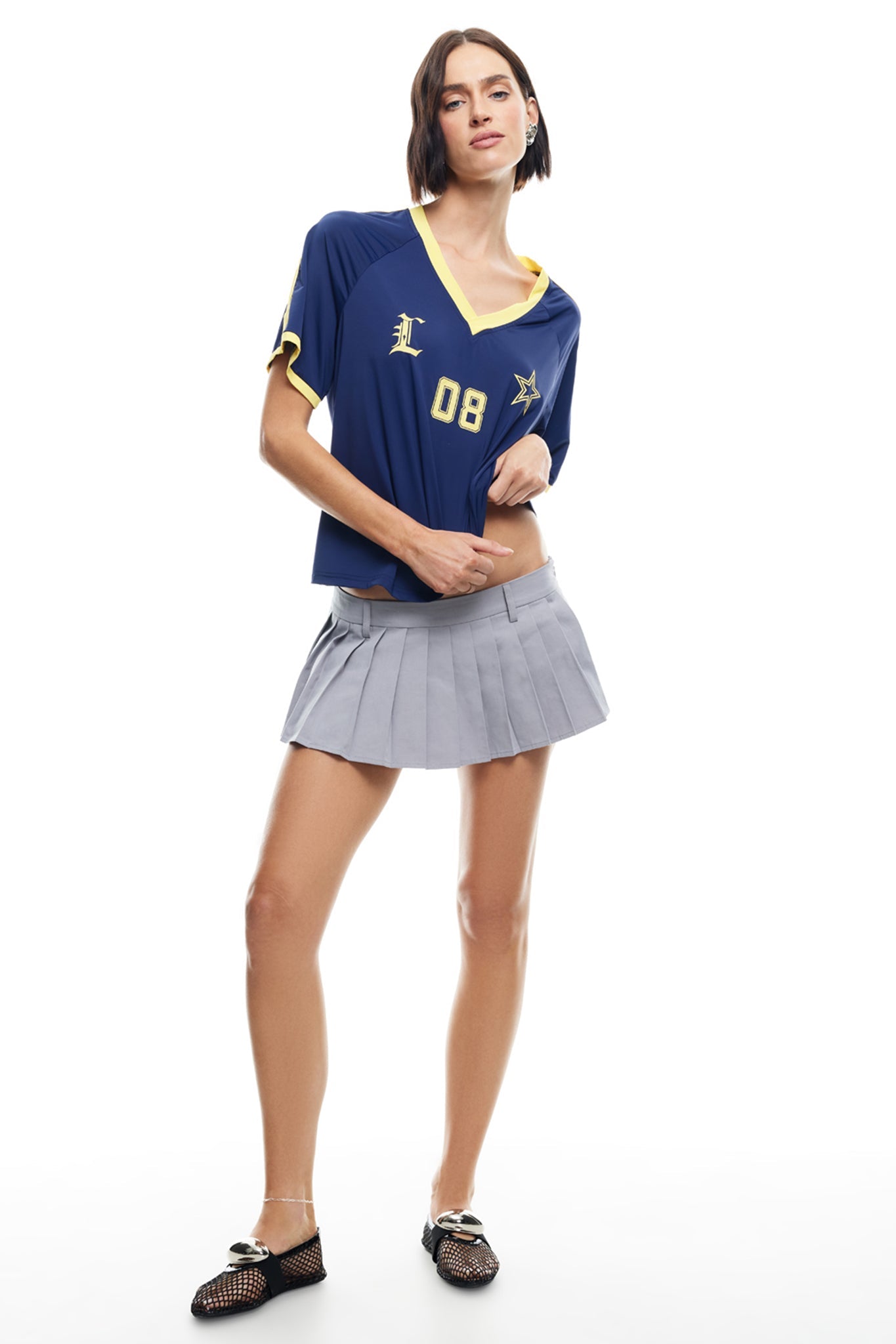 LIONESS Rider Mini Skirt Slate