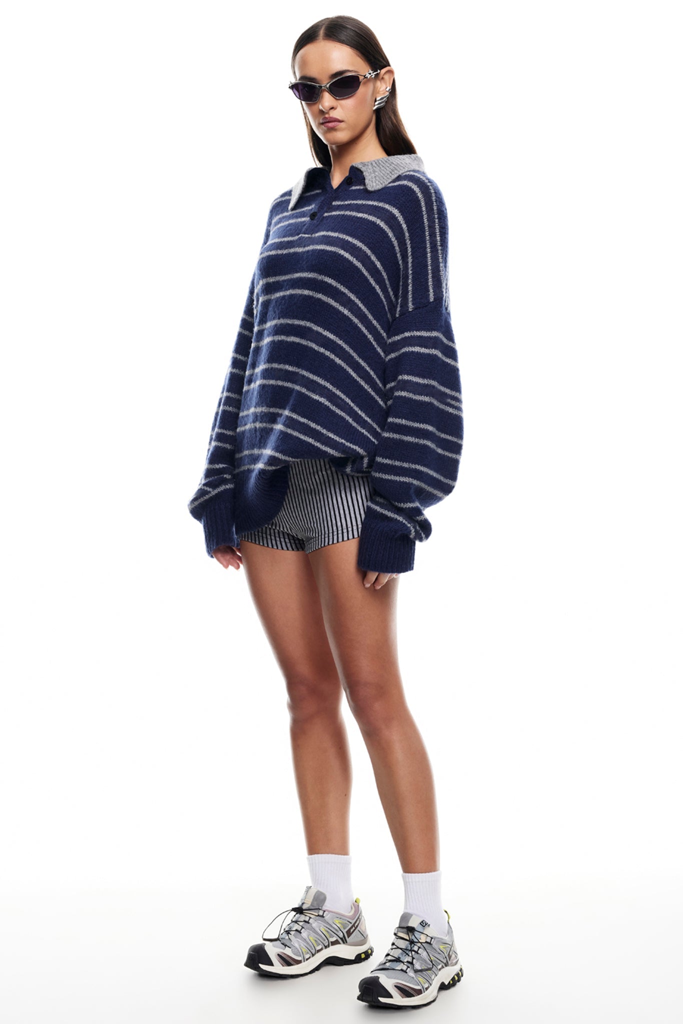 LIONESS Rising Sun Jersey Sweater Navy
