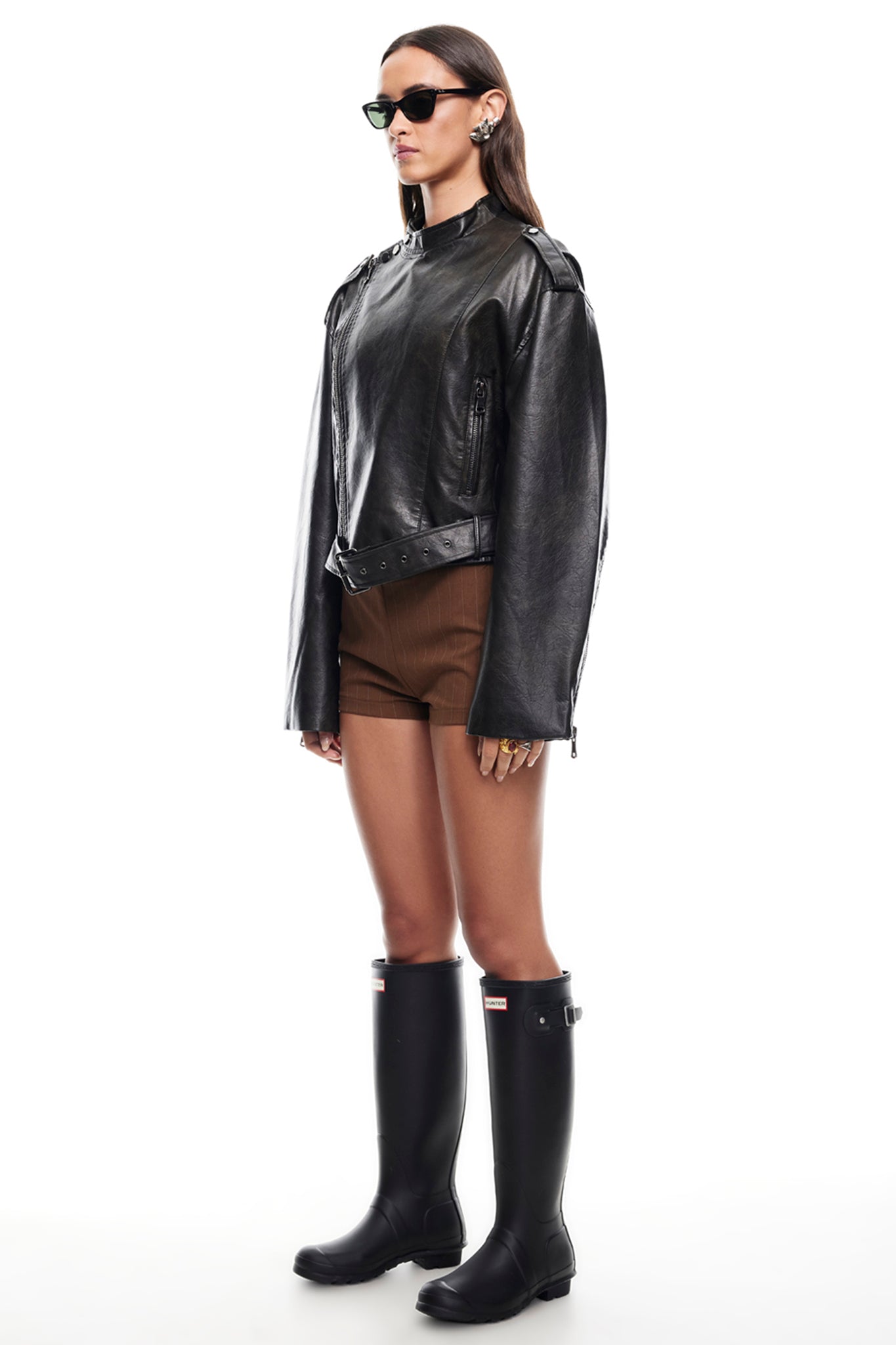 LIONESS Driftwood Bomber Jacket Onyx