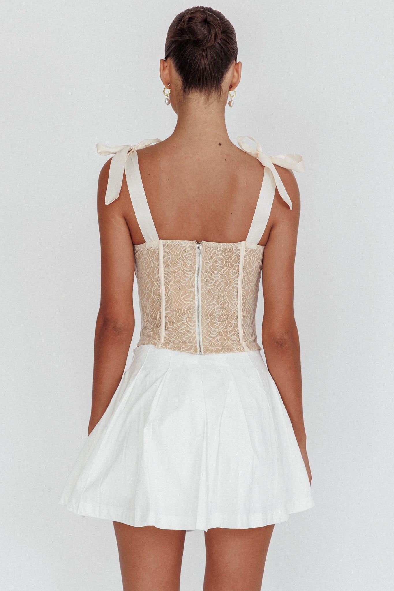 Rori Pleated Skirt Off White