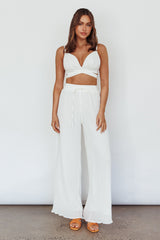 Cove Shirred Back Crop Top Ivory