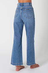 ROLLA'S Sailor Jean Janet Recycled Mid Vintage Blue