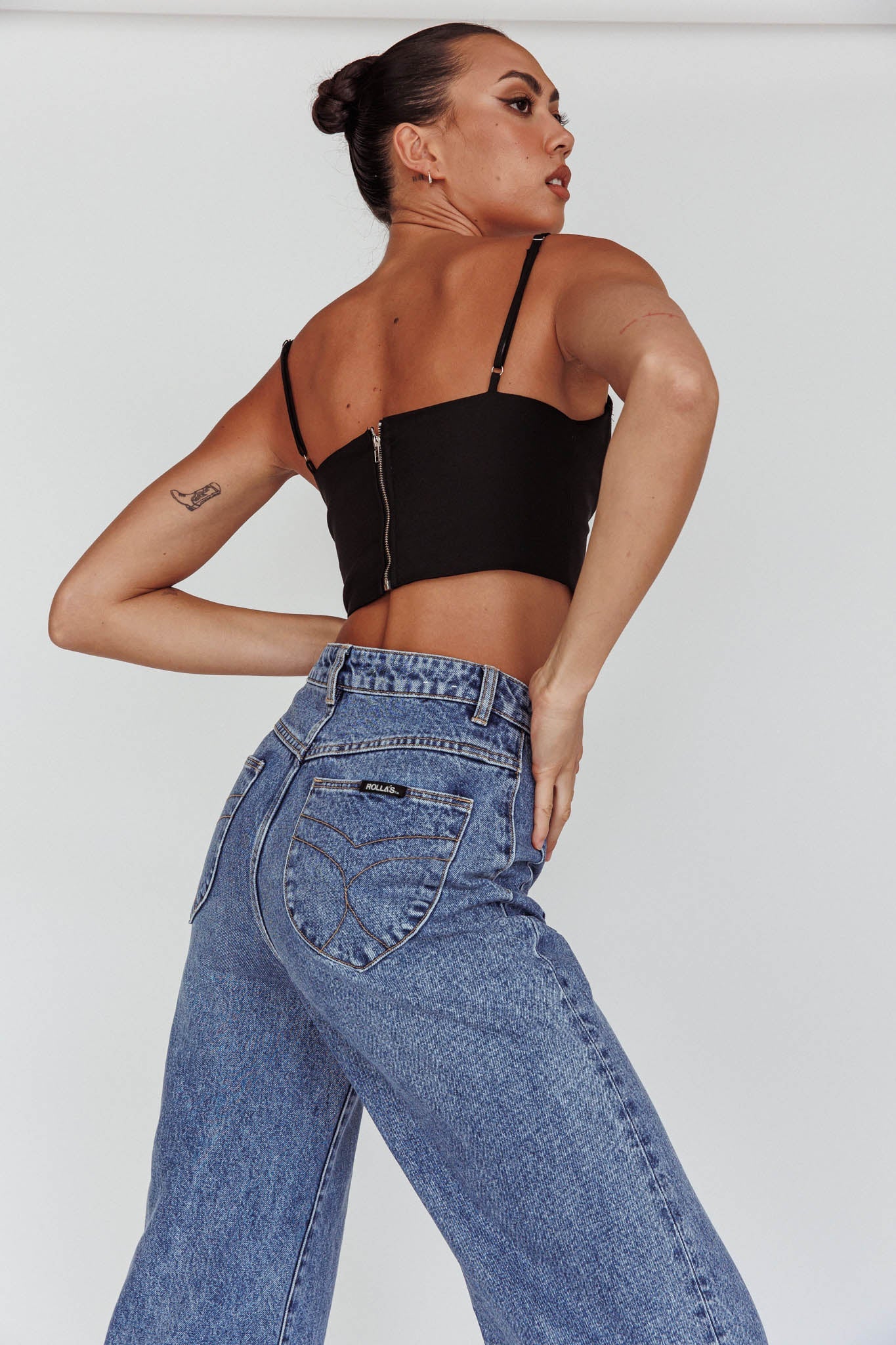 ROLLA'S Sailor Jean Janet Recycled Mid Vintage Blue