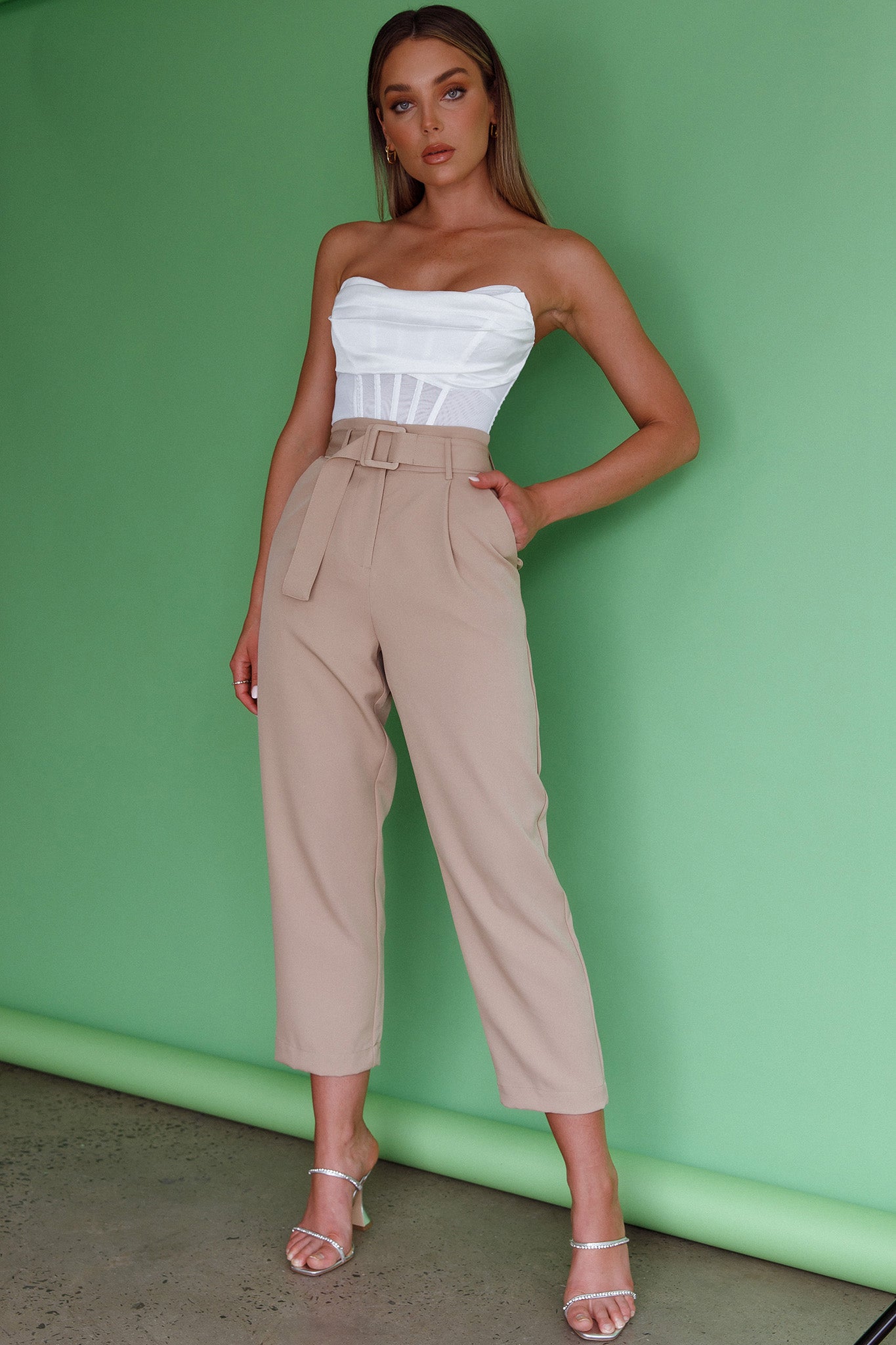 Firenze Cowl Mesh Top Off White