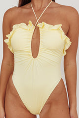 Georgia Frill Strap One Piece Swimsuit Butter