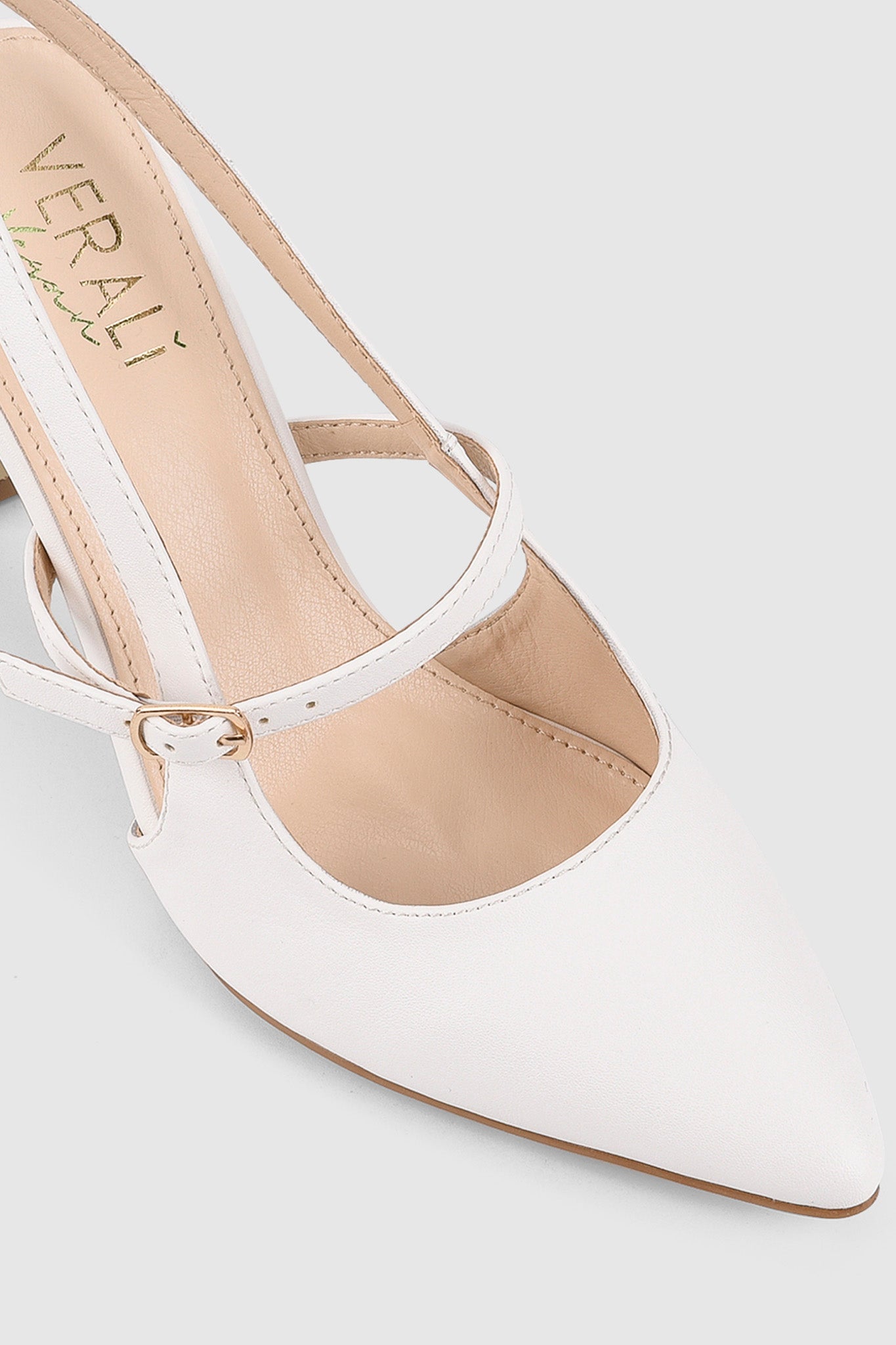 VERALi Kimchi Slingback Block Heels White