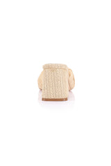 VERALi Stella Block Heel Mules Natural Raffia
